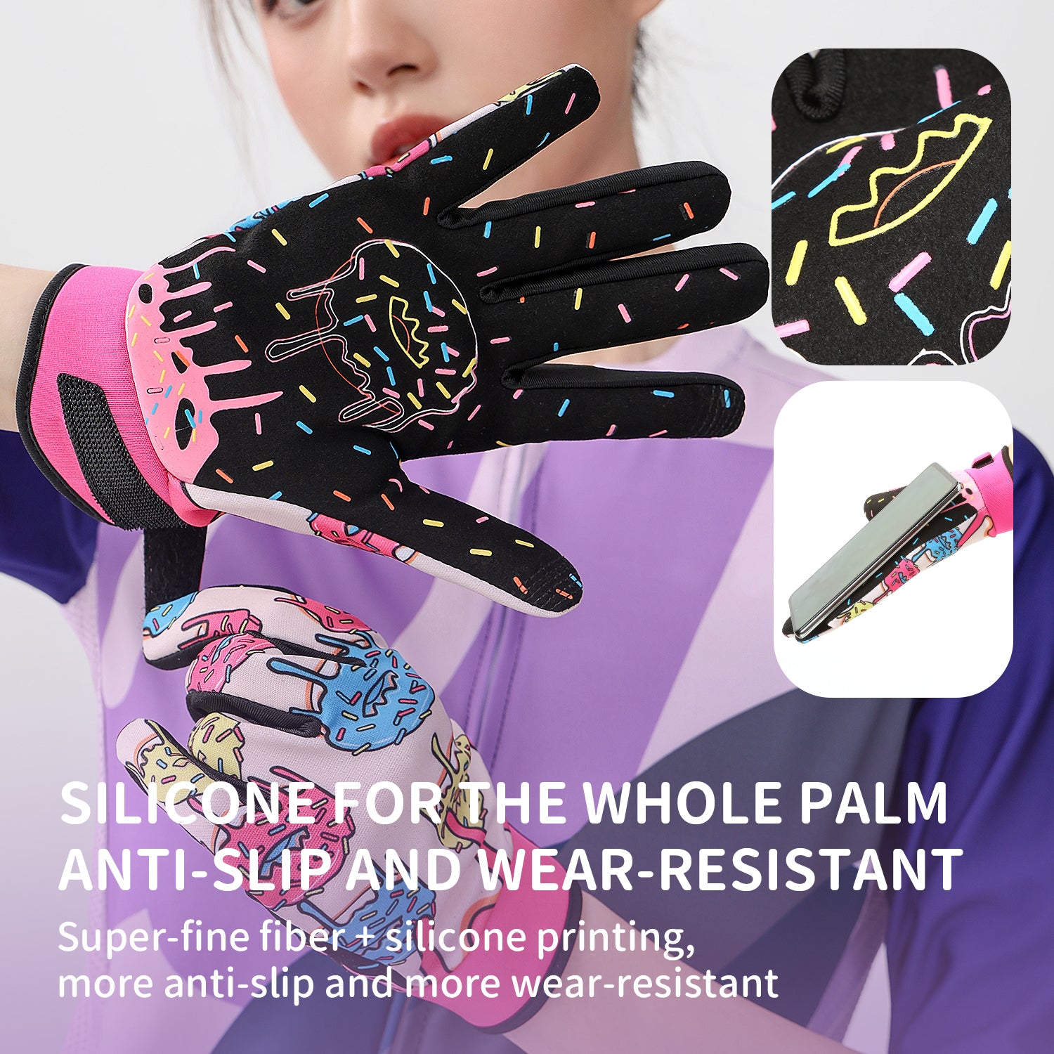 Guantes VRTX Donut Drip Series – Full Palm Grip
