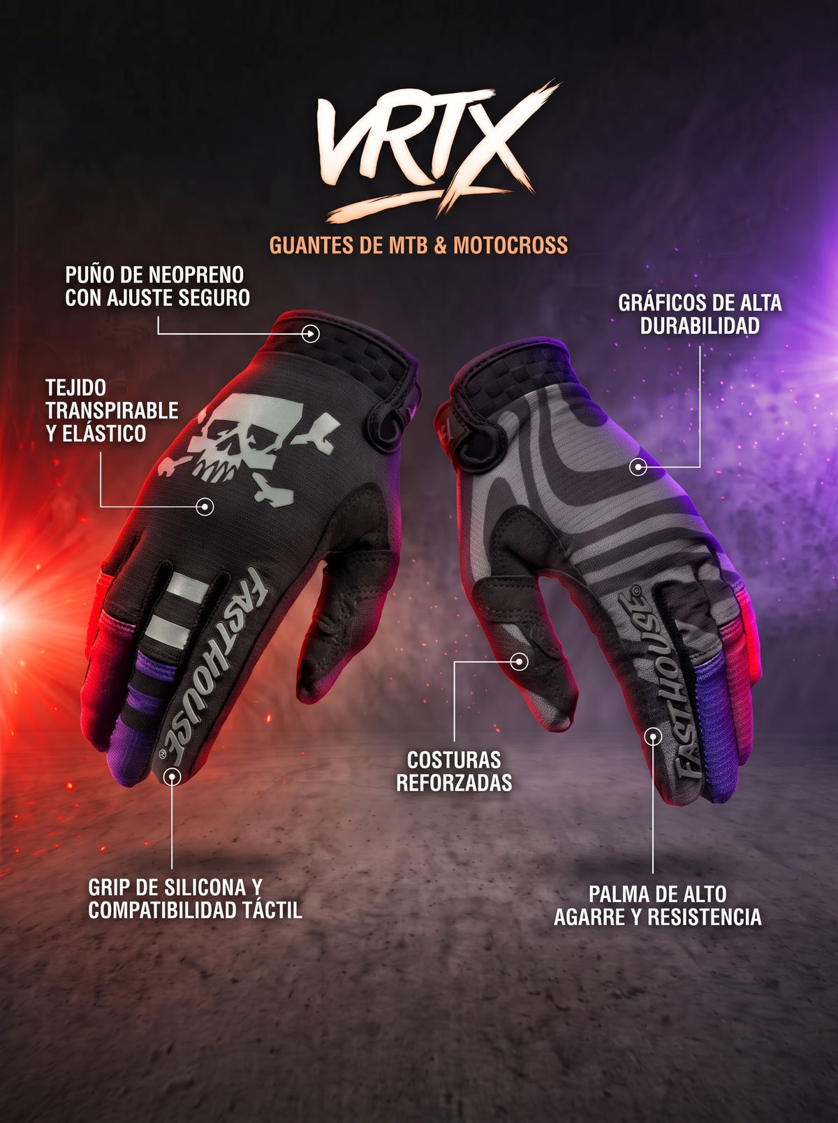 🟣Guantes VRTXFh Midnight🔴